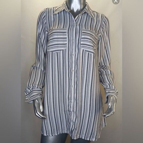 Maternity blouse with waist tie - Picture 4 of 9